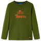 Vidaxl kindershirt met lange mouwen 104 donkerkakikleurig