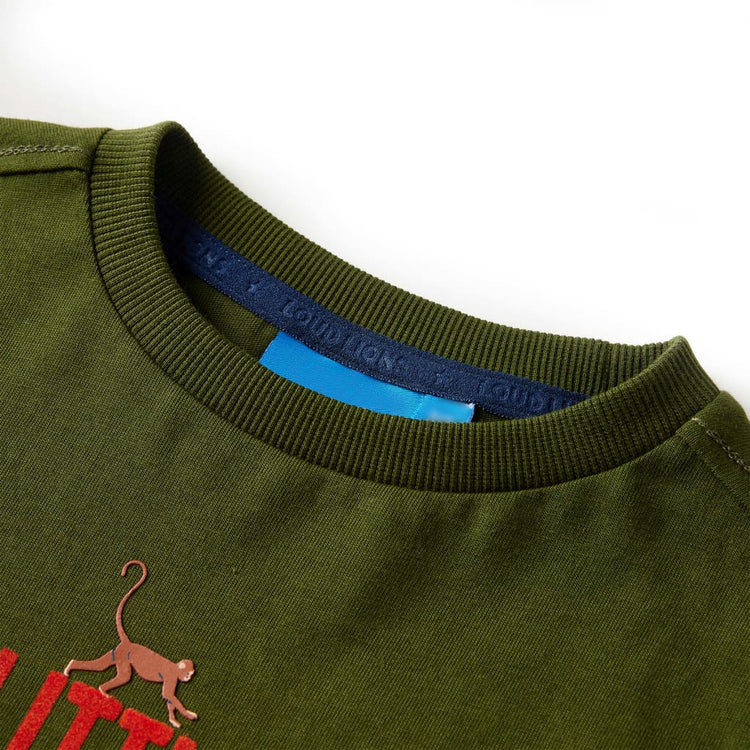 Vidaxl kindershirt met lange mouwen 116 donkerkakikleurig