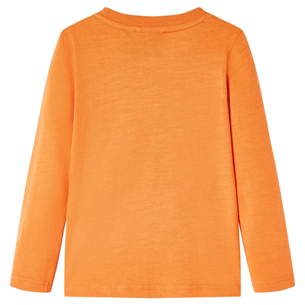 VidaXL Kindershirt met lange mouwen 128 donkeroranje