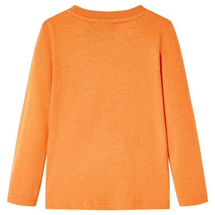 VidaXL Kindershirt met lange mouwen 140 donkeroranje