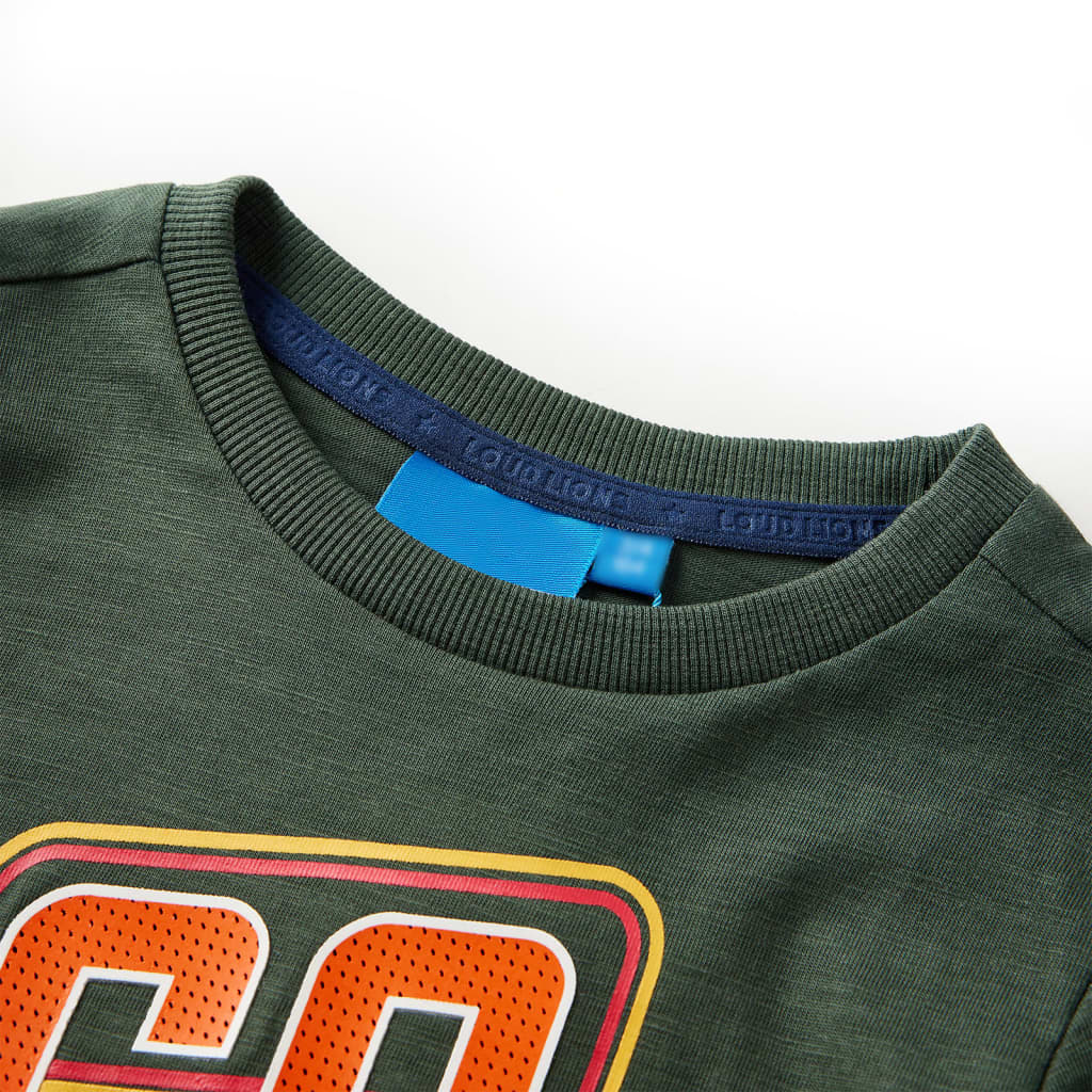 Vidaxl kindershirt met lange mouwen 92 donkergroen