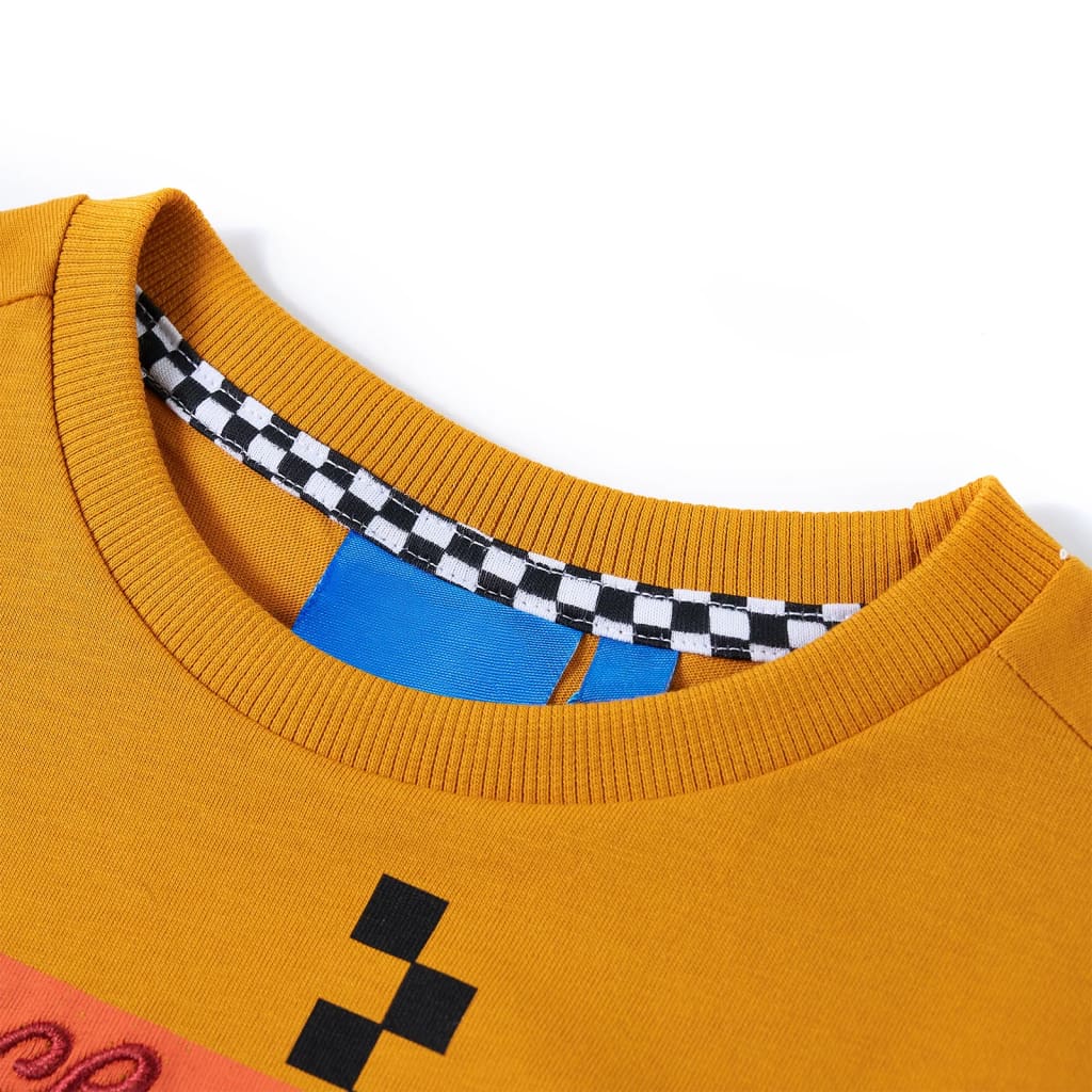 VidaXL Kindershirt met lange mouwen 116 okerkleurig