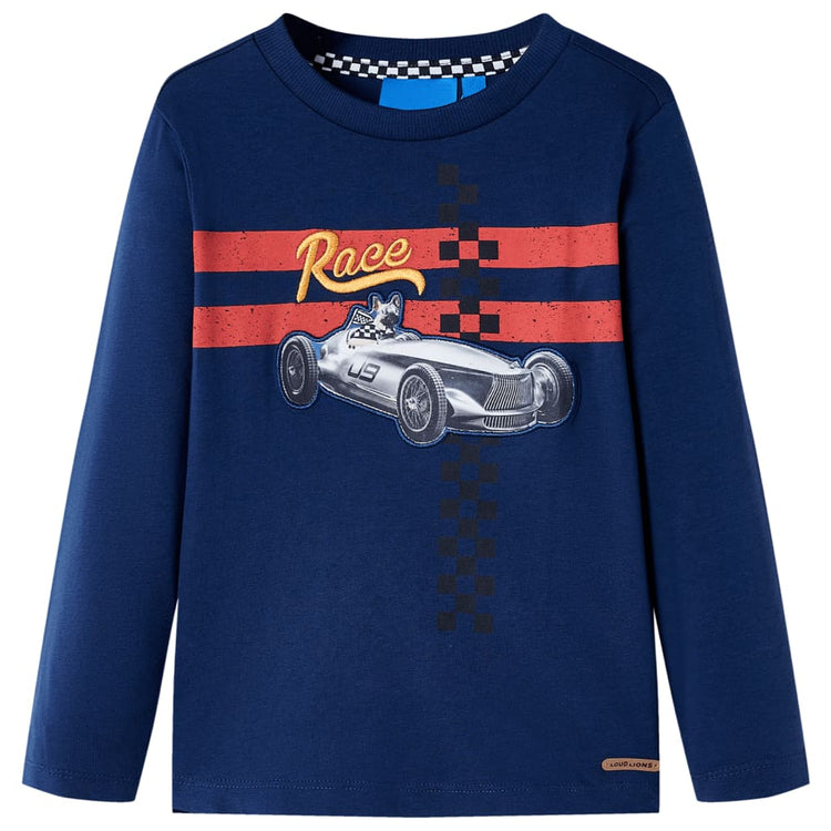 Vidaxl kindershirt met lange mouwen 104 marineblauw