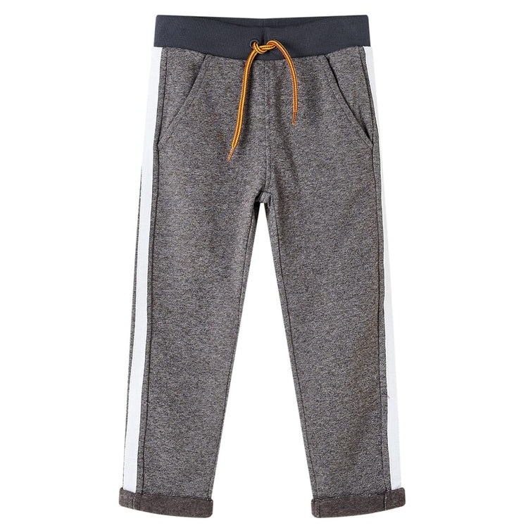 Vidaxl kinderjoggingbroek 128 gemêleerd donkergrijs