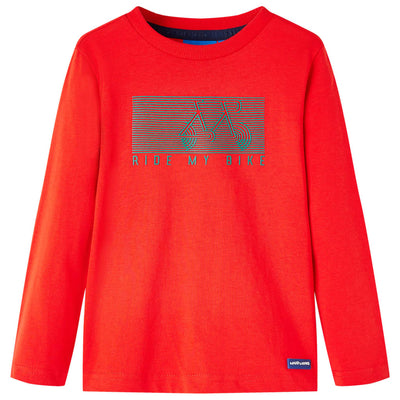 VidaXL Kindershirt met lange mouwen 128 rood