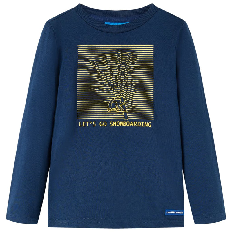 Vidaxl kindershirt met lange mouwen 116 marineblauw