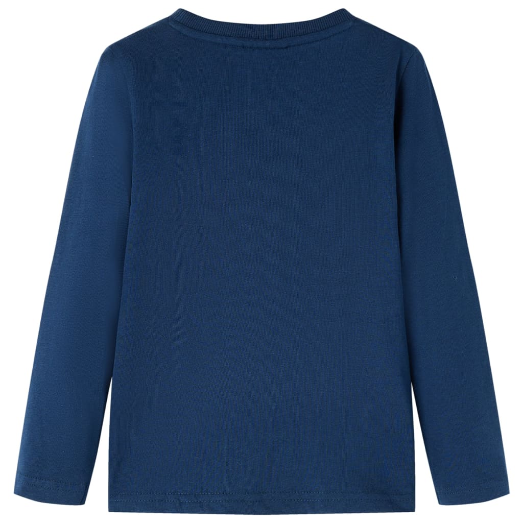 VidaXL Kindershirt met lange mouwen 116 marineblauw