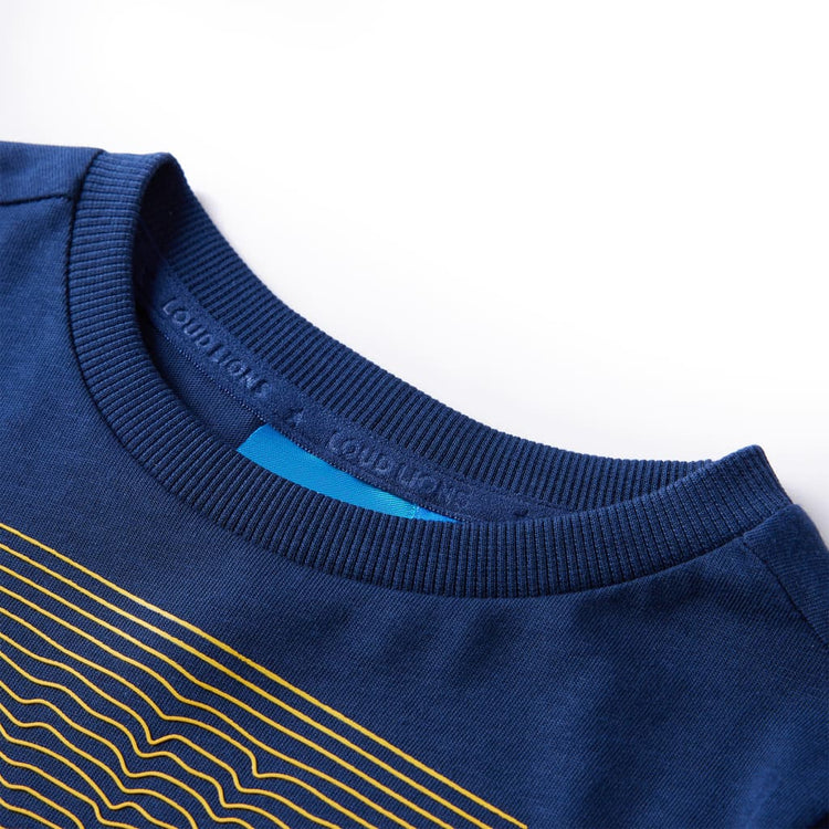 Vidaxl kindershirt met lange mouwen 116 marineblauw