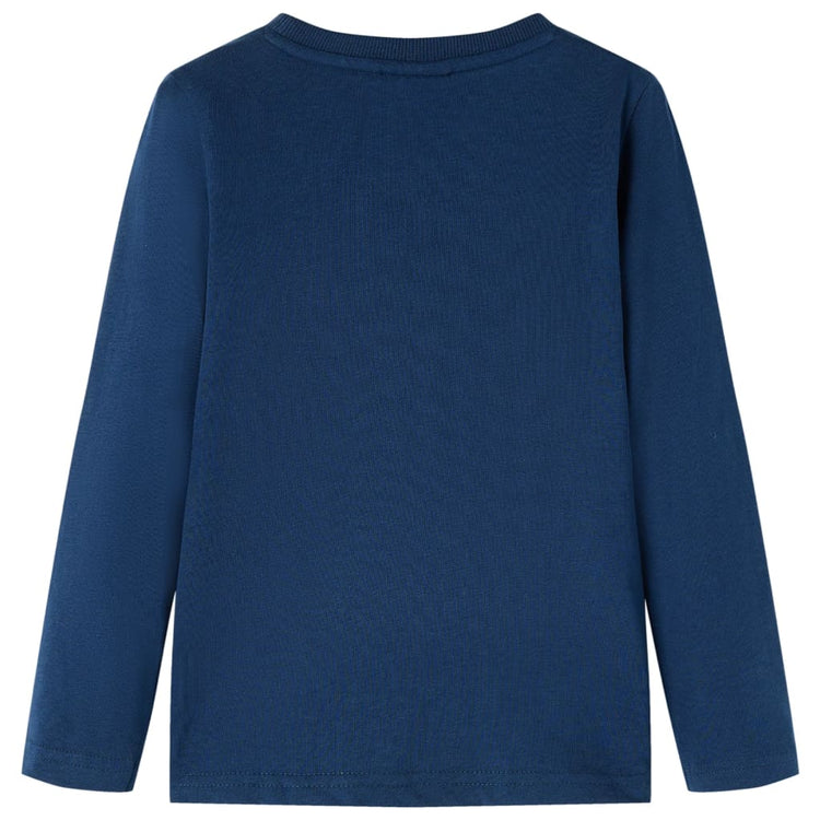 Vidaxl kindershirt met lange mouwen 128 marineblauw