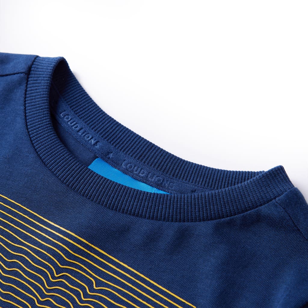 Vidaxl kindershirt met lange mouwen 128 marineblauw