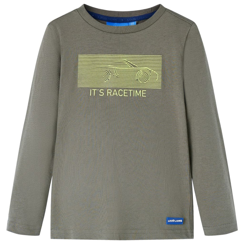 VidaXL Kindershirt met lange mouwen 116 kakikleurig