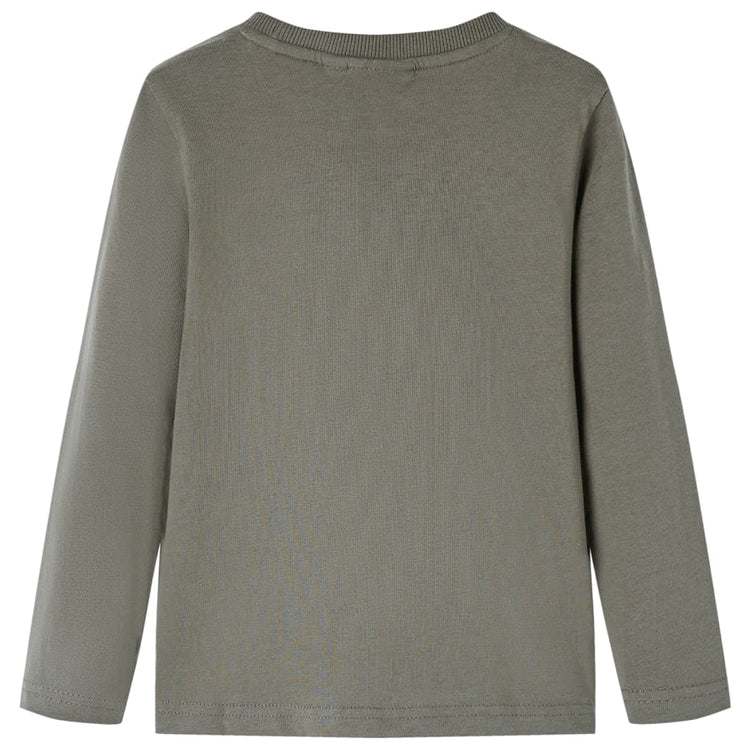 VidaXL Kindershirt met lange mouwen 116 kakikleurig