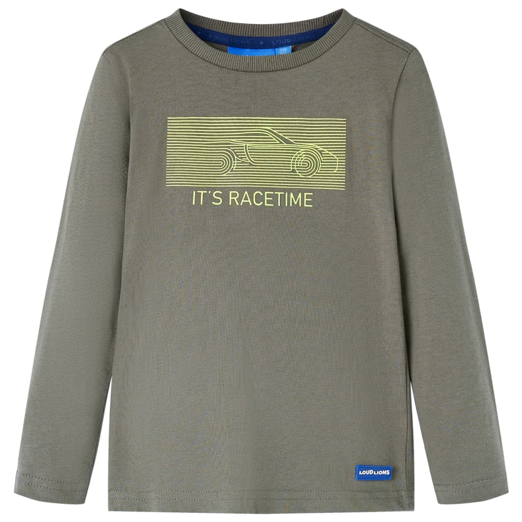 Vidaxl kindershirt met lange mouwen 128 kakikleurig