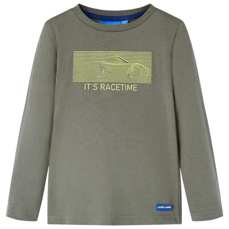 Vidaxl kindershirt met lange mouwen 128 kakikleurig