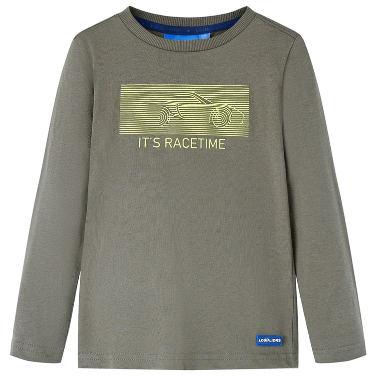 VidaXL Kindershirt met lange mouwen 140 kakikleurig