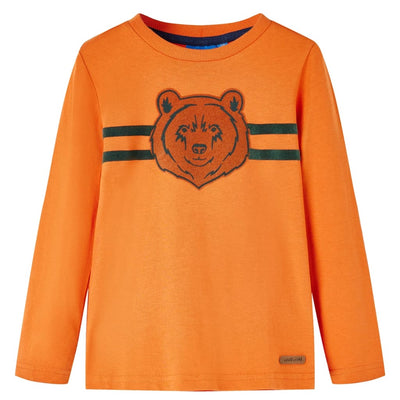 VidaXL Kindershirt met lange mouwen 92 donkeroranje