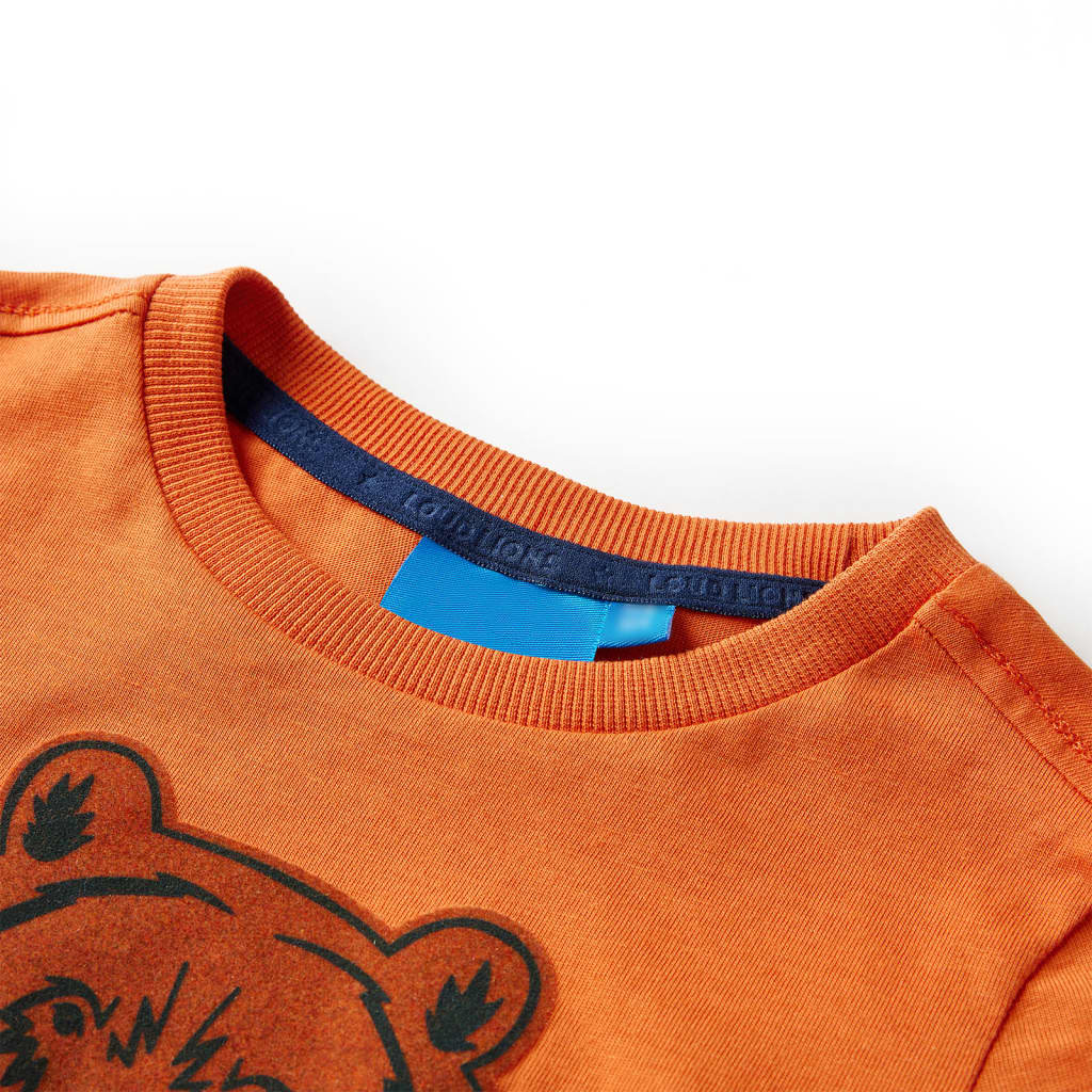 VidaXL Kindershirt met lange mouwen 92 donkeroranje