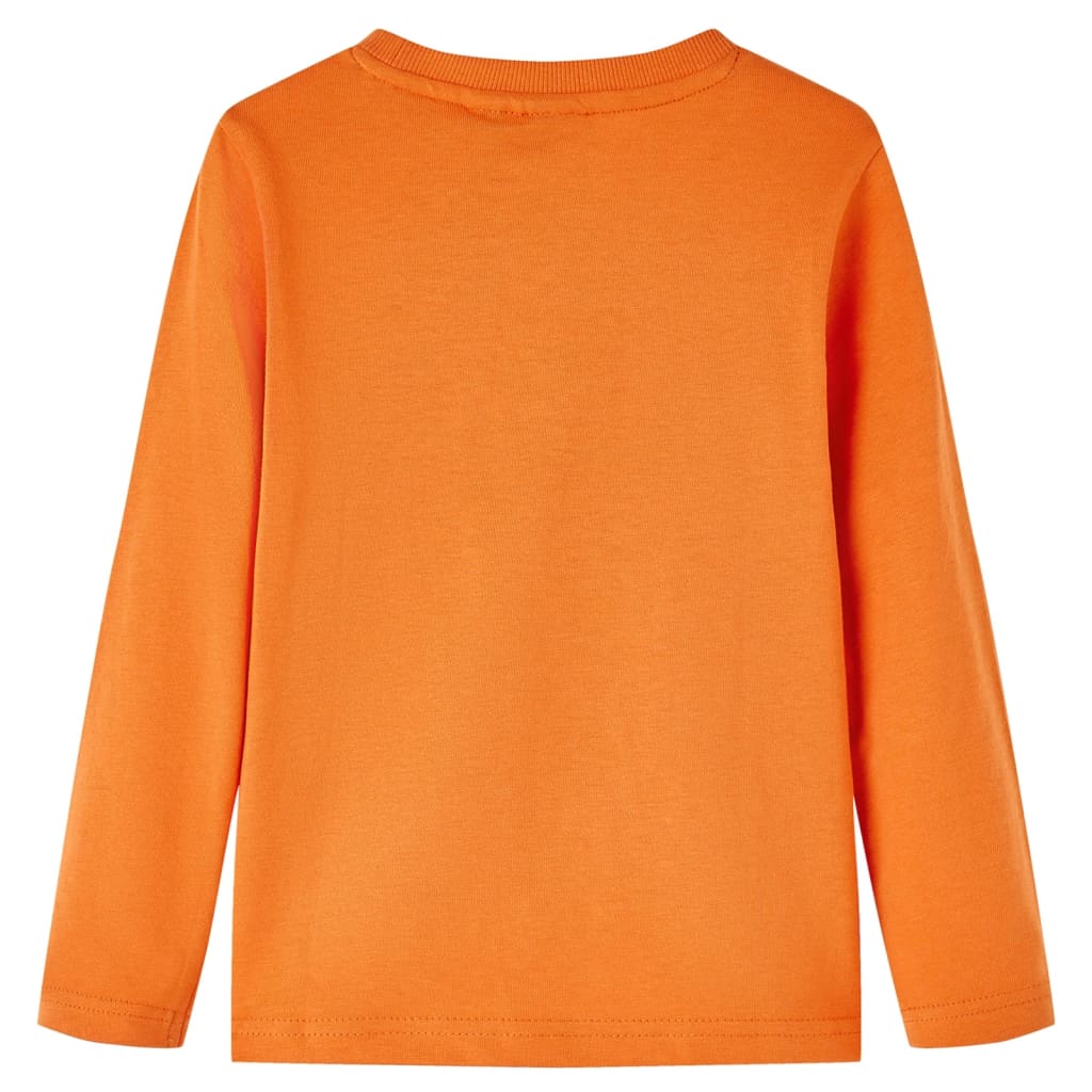 VidaXL Kindershirt met lange mouwen 128 donkeroranje