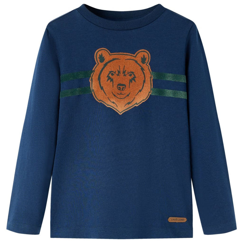 Vidaxl kindershirt met lange mouwen 104 marineblauw