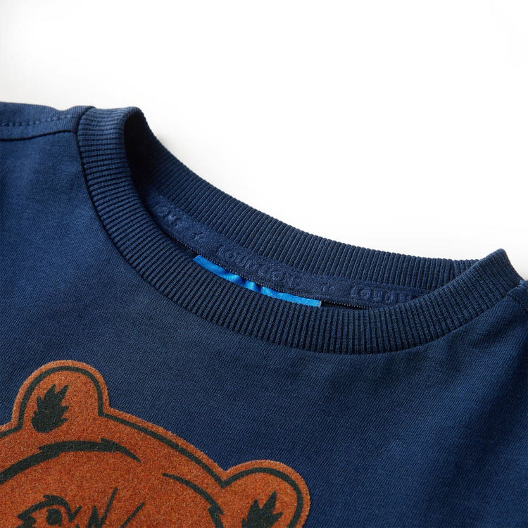 Vidaxl kindershirt met lange mouwen 116 marineblauw