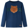 Vidaxl kindershirt met lange mouwen 128 marineblauw