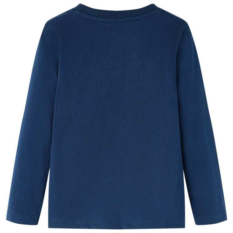 Vidaxl kindershirt met lange mouwen 128 marineblauw
