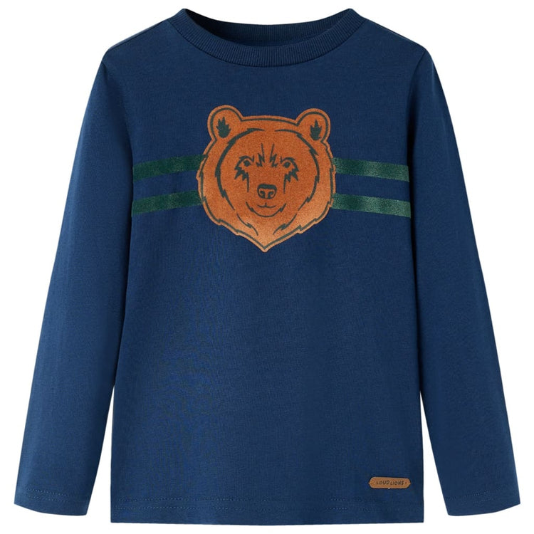 VidaXL Kindershirt met lange mouwen 140 marineblauw