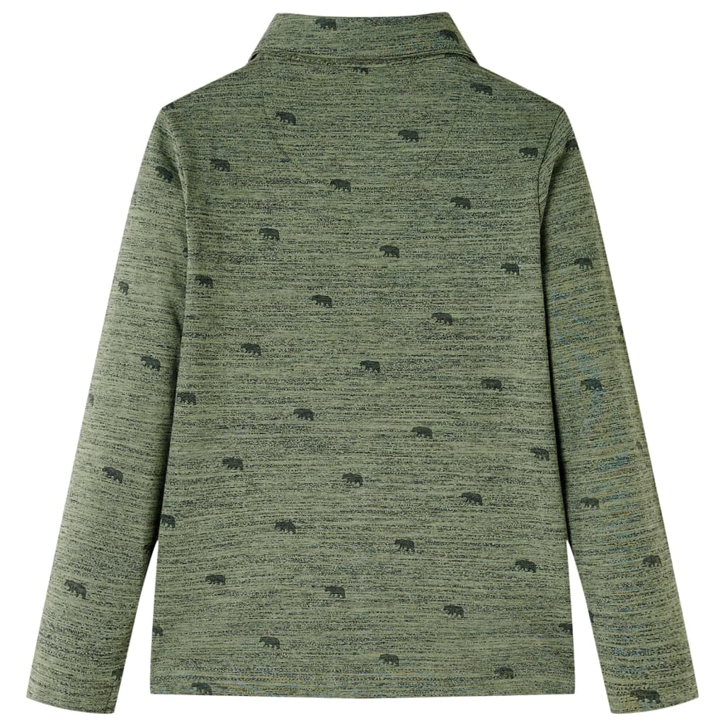 Vidaxl kindershirt 116 gemêleerd kakikleurig