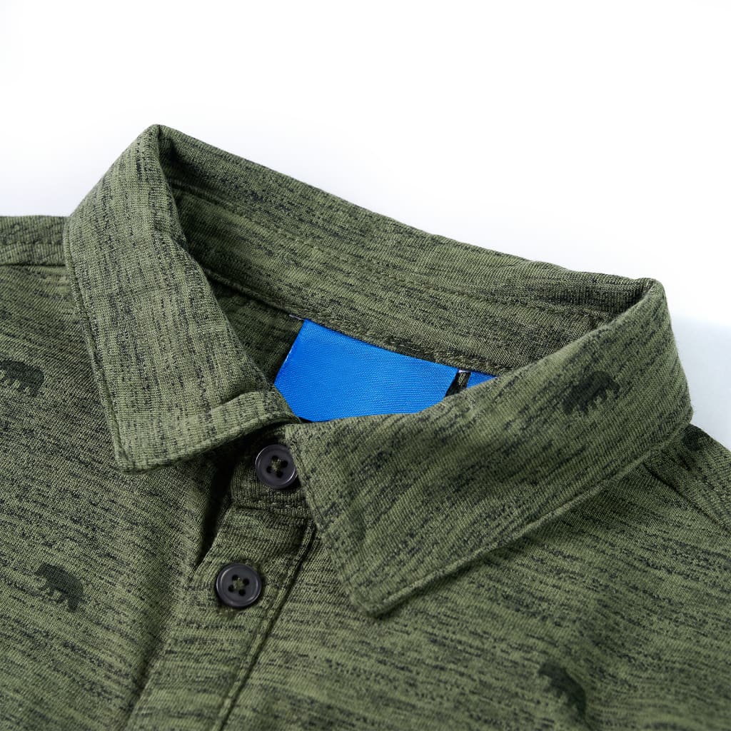 Vidaxl kindershirt 116 gemêleerd kakikleurig