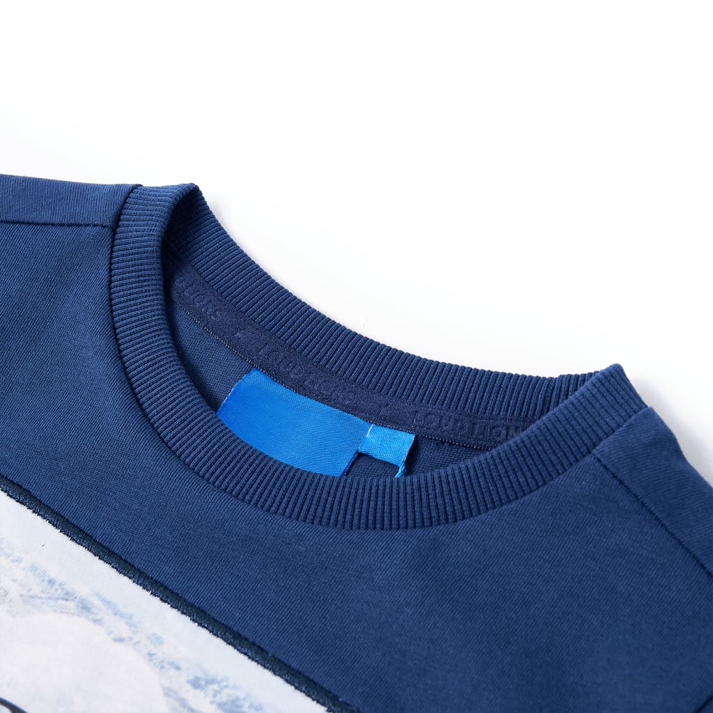 Vidaxl kindershirt met lange mouwen 92 jeansblauw