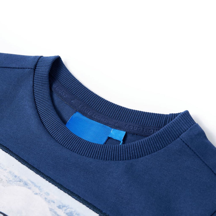 Vidaxl kindershirt met lange mouwen 92 jeansblauw