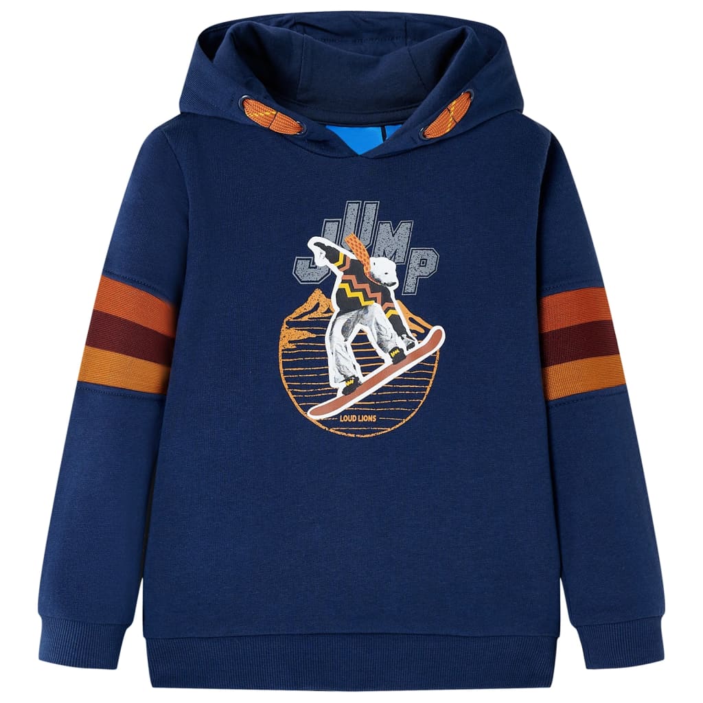 VidaXL Kindertrui met capuchon 92 marineblauw