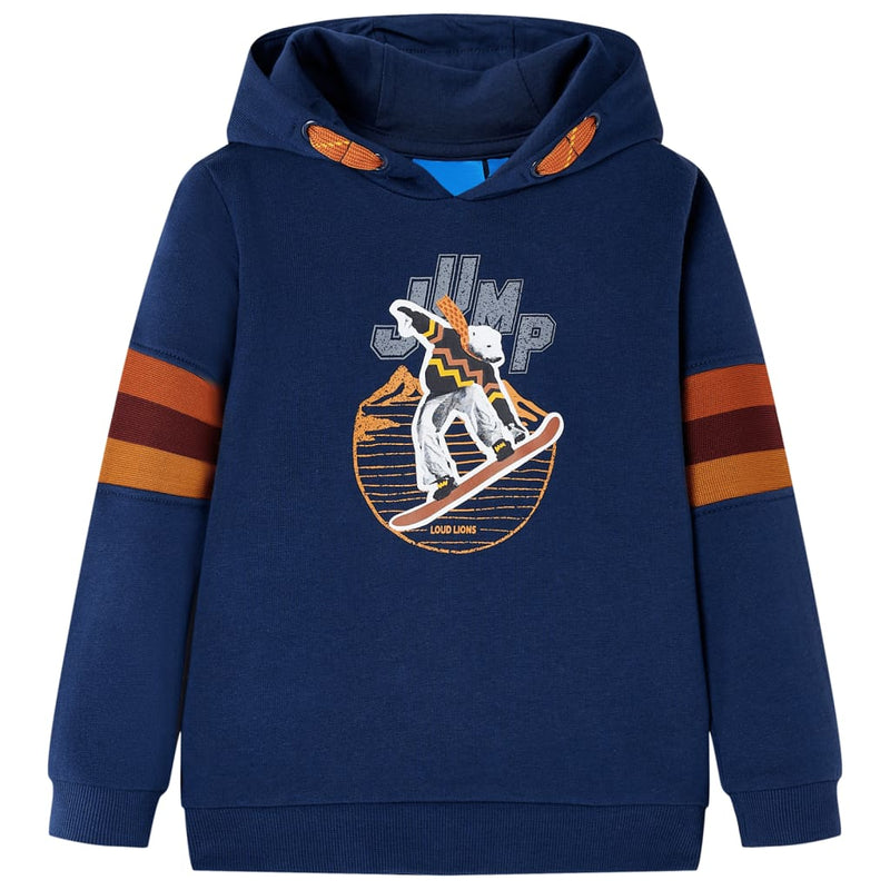 Vidaxl kindertrui met capuchon 116 marineblauw