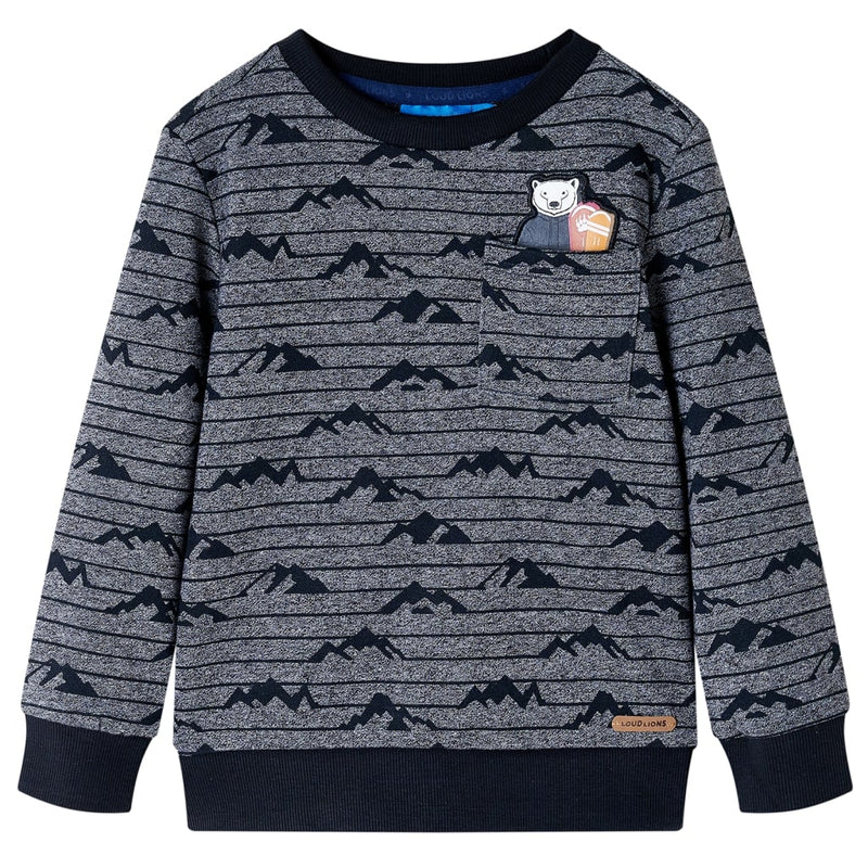 Vidaxl kindertrui 128 gemêleerd marineblauw