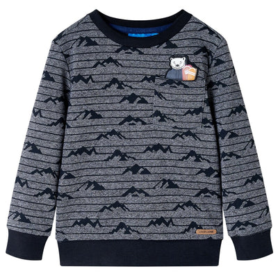 VidaXL Kindertrui 140 gemêleerd marineblauw