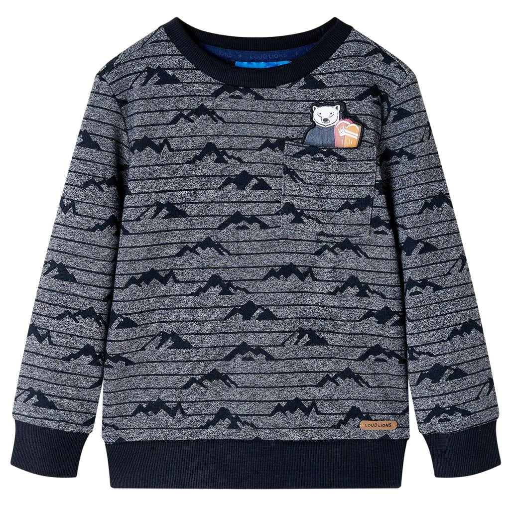Vidaxl kindertrui 140 gemêleerd marineblauw