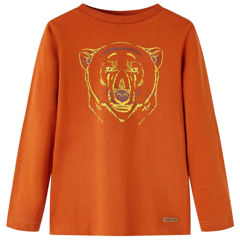 Vidaxl kindershirt met lange mouwen 104 lichtroestkleurig