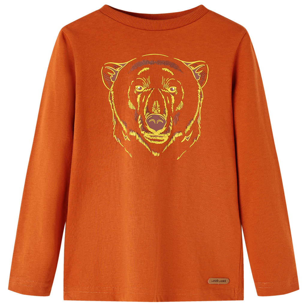 Vidaxl kindershirt met lange mouwen 116 lichtroestkleurig