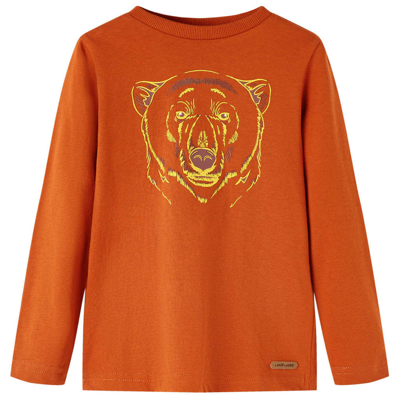 Vidaxl kindershirt met lange mouwen 128 lichtroestkleurig