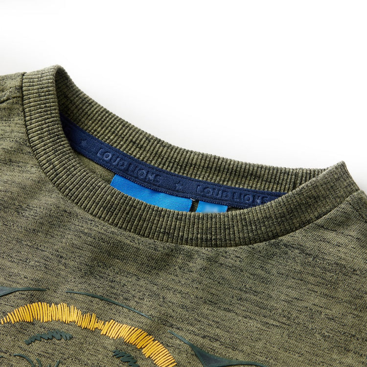 Vidaxl kindershirt met lange mouwen 116 gemêleerd kakikleurig