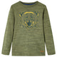 Vidaxl kindershirt met lange mouwen 128 gemêleerd kakikleurig