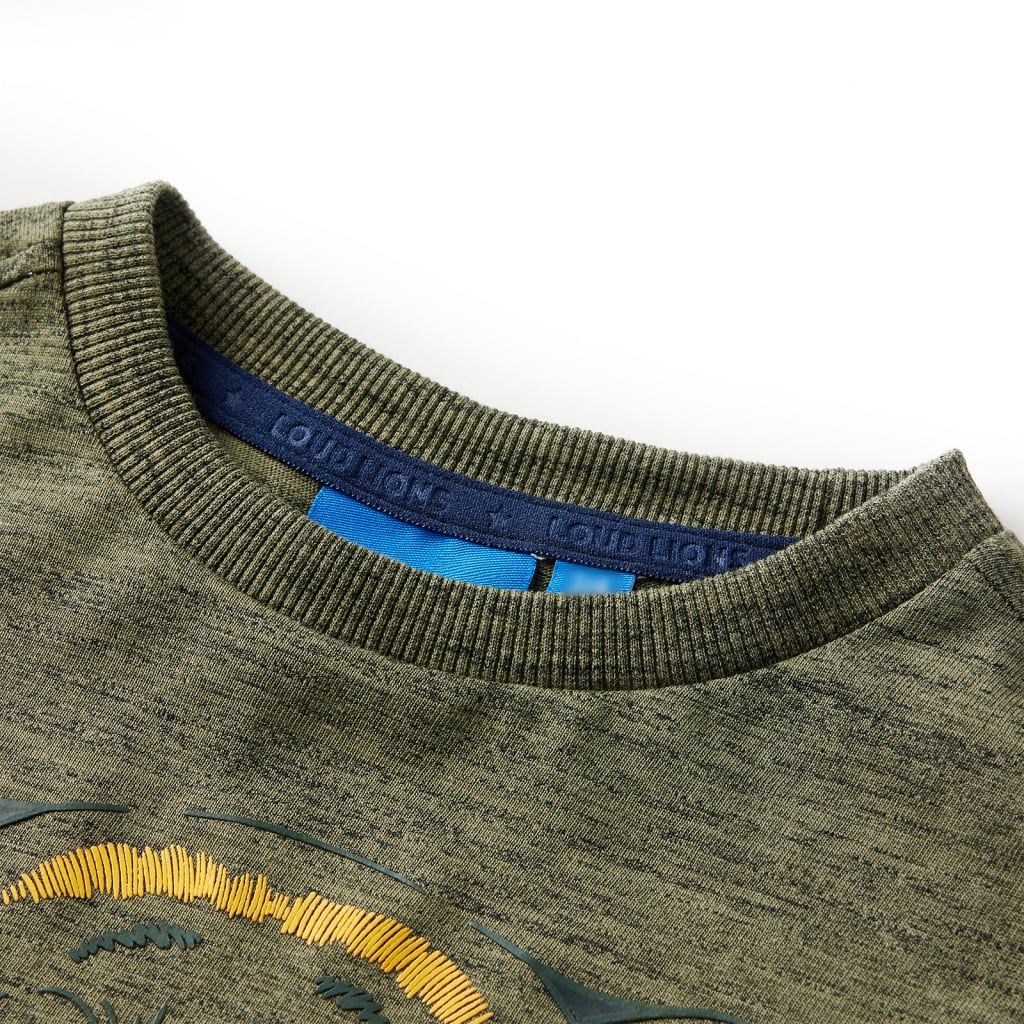 Vidaxl kindershirt met lange mouwen 128 gemêleerd kakikleurig