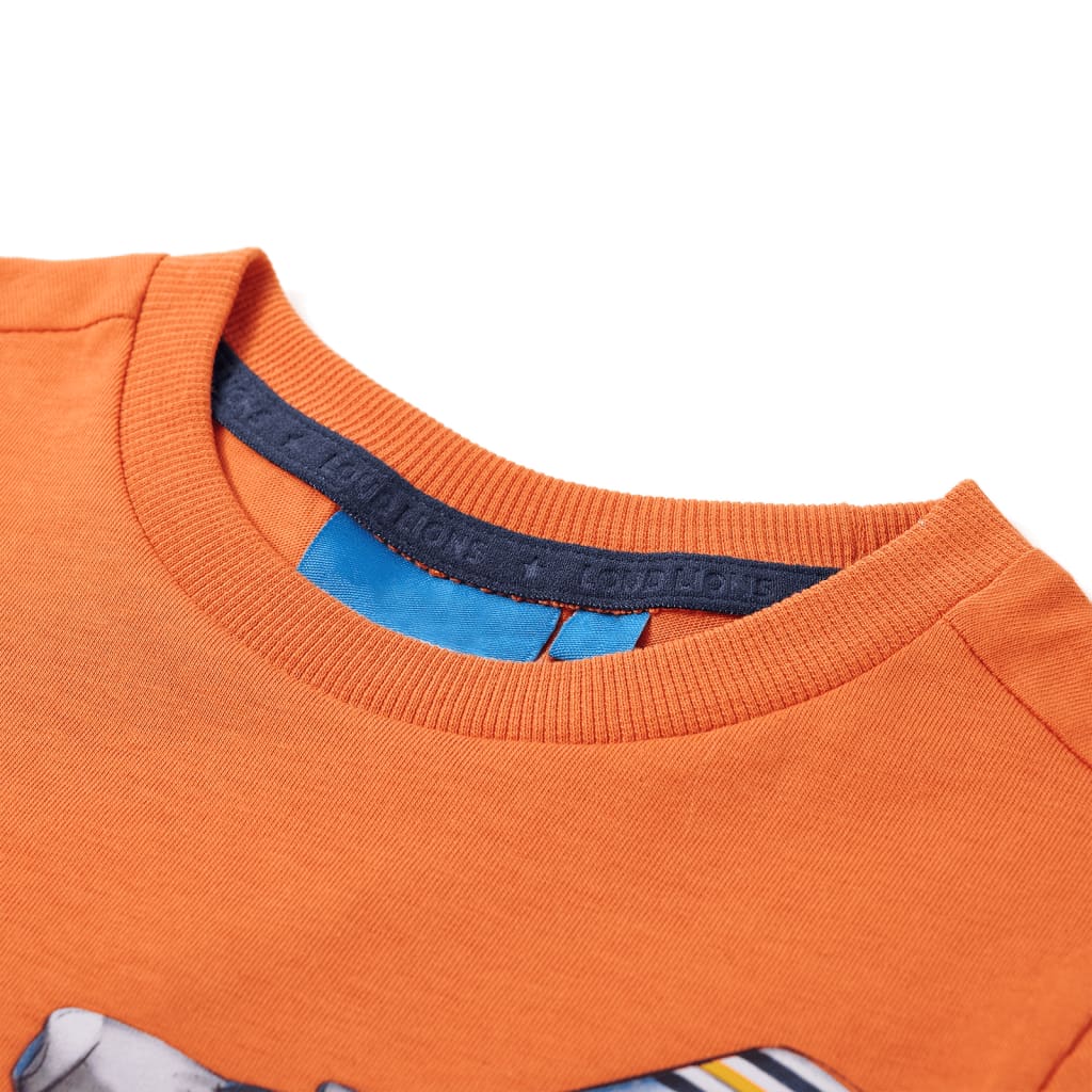 VidaXL Kindershirt met lange mouwen 92 donkeroranje