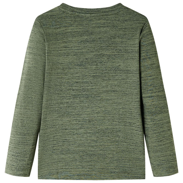 Vidaxl kindershirt met lange mouwen 104 gemêleerd kakikleurig