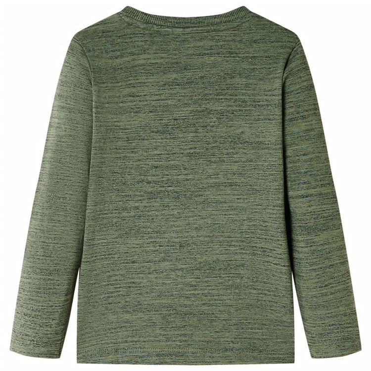 Vidaxl kindershirt met lange mouwen 116 gemêleerd kakikleurig