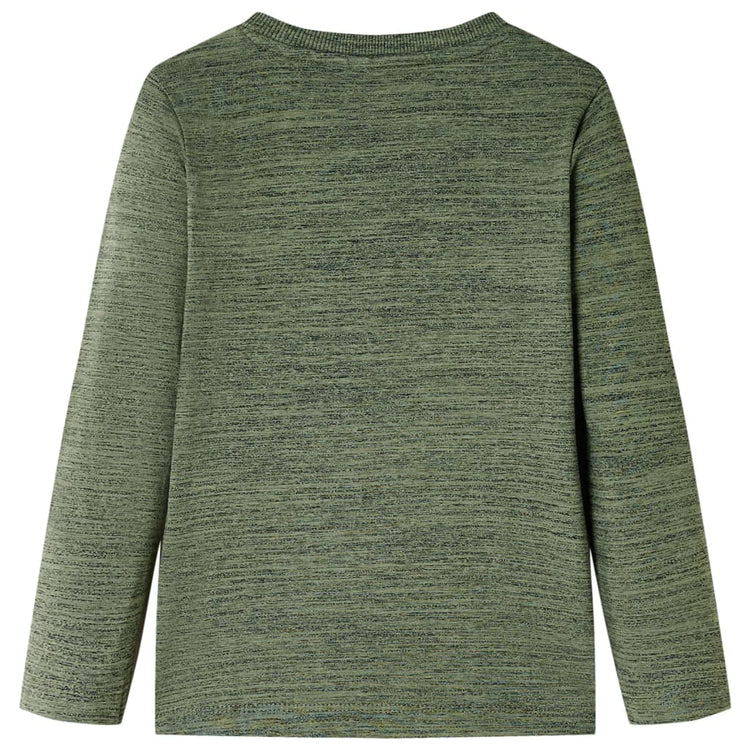 Vidaxl kindershirt met lange mouwen 128 gemêleerd kakikleurig