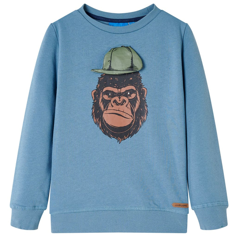 Vidaxl kindertrui 128 middelblauw