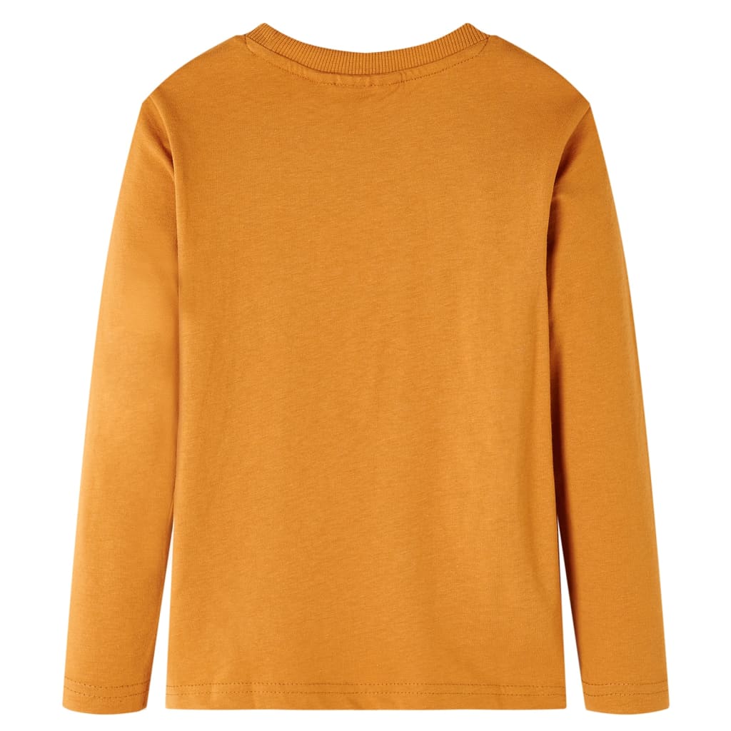Vidaxl kindershirt met lange mouwen 104 donkerokerkleurig