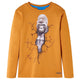 Vidaxl kindershirt met lange mouwen 128 donkerokerkleurig