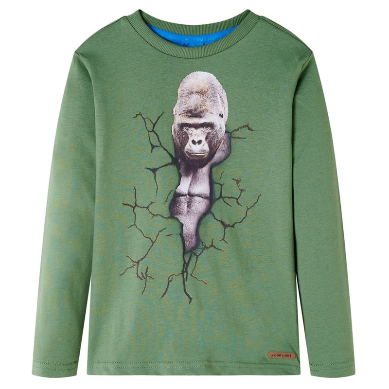Vidaxl kindershirt met lange mouwen 116 lichtkakikleurig